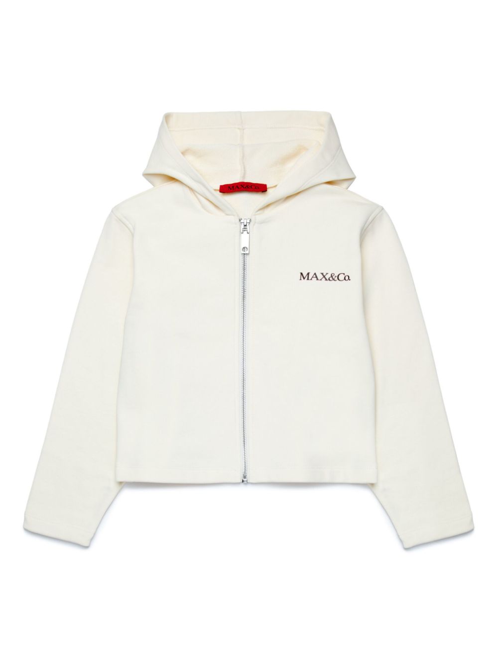 MAX&Co. Kids zip-up cotton hoodie - White von MAX&Co. Kids