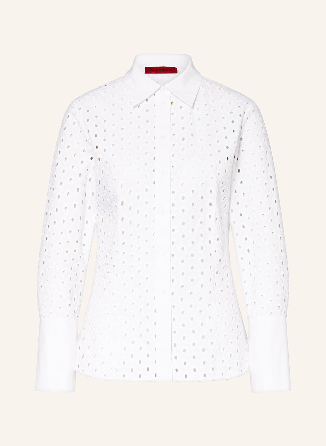 Max & Co. Hemdbluse Jamaica Aus Lochspitze weiss Max & Co. Hemdbluse Jamaica Aus Lochspitze weiss von MAX & Co.
