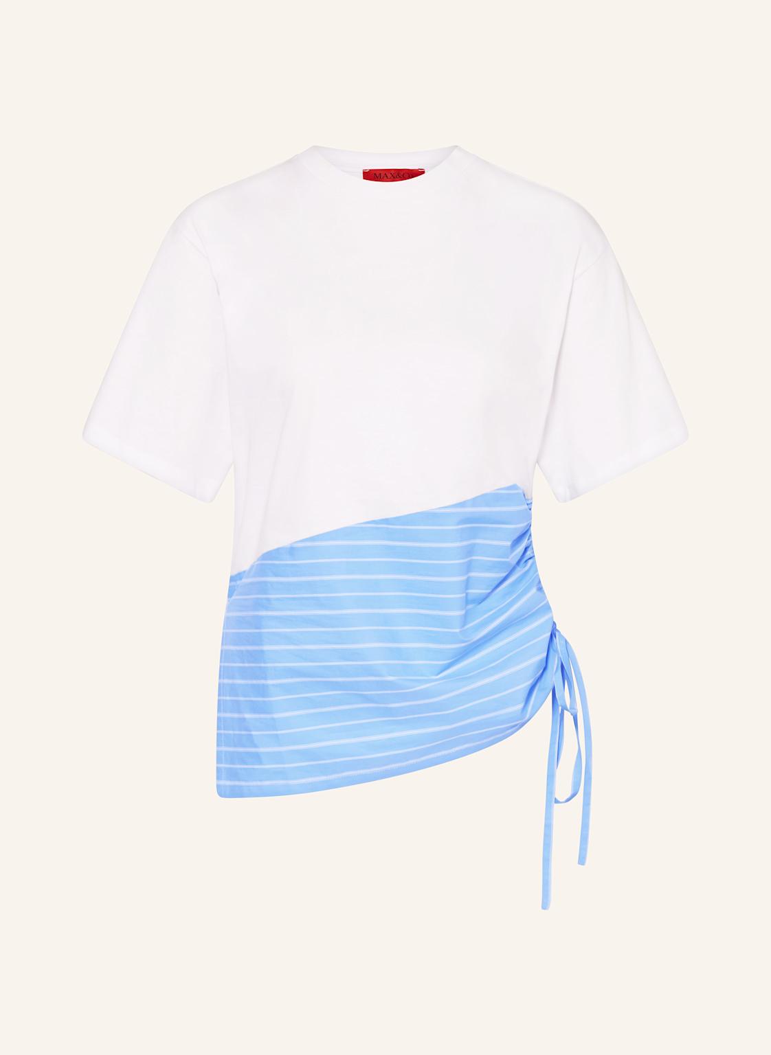 Max & Co. T-Shirt Brest Im Materialmix blau von MAX & Co.