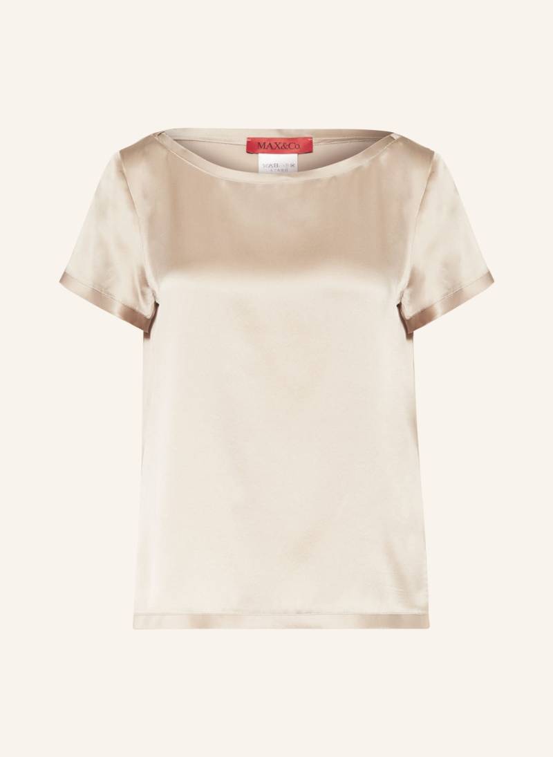 Max & Co. T-Shirt Ginni Aus Seide beige von MAX & Co.