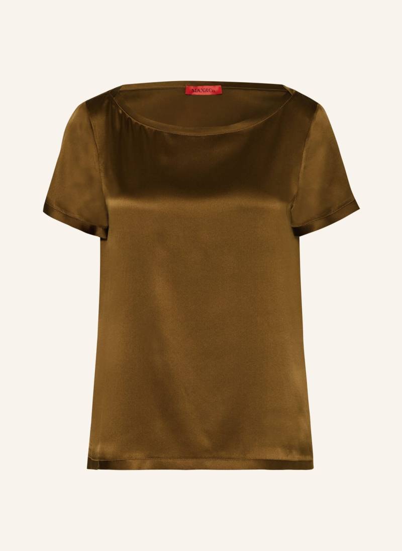 Max & Co. T-Shirt Ginni Aus Seide braun von MAX & Co.