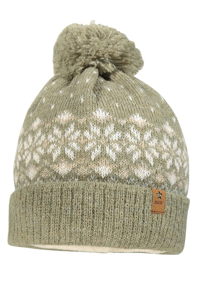 MAXIMO Bommelmütze, mit Umschlag und Pompon im Norweger-Stil MAXIMO Bommelmütze, mit Umschlag und Pompon im Norweger-Stil von MAXIMO