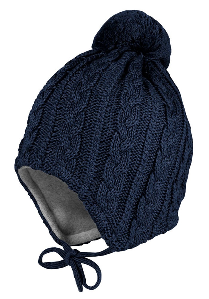 MAXIMO Strickmütze, mit Zopfstrickmuster mit Pompon und Bindeband MAXIMO Strickmütze, mit Zopfstrickmuster mit Pompon und Bindeband von MAXIMO