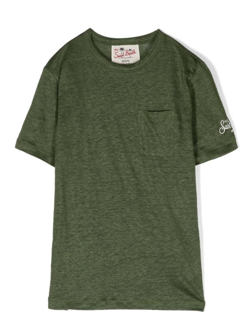 MC2 Saint Barth Kids Alex linen T-shirt - Green von MC2 Saint Barth Kids