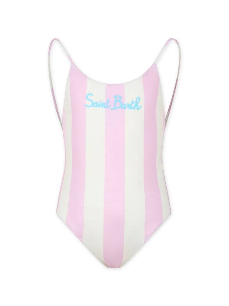 MC2 Saint Barth Kids Cecille Jr striped swimsuit - Purple von MC2 Saint Barth Kids