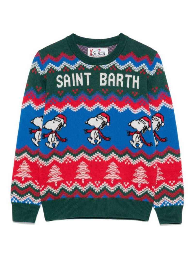 MC2 Saint Barth Kids Christmas Snoopy sweater - Green von MC2 Saint Barth Kids