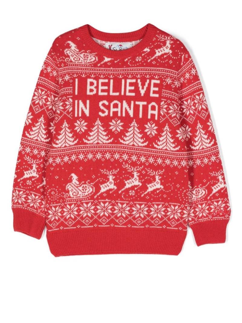 MC2 Saint Barth Kids Christmas crew-neck jumper - Red von MC2 Saint Barth Kids