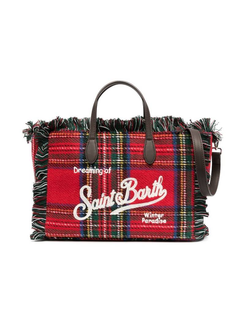 MC2 Saint Barth Kids Colette tartan bag - Red von MC2 Saint Barth Kids