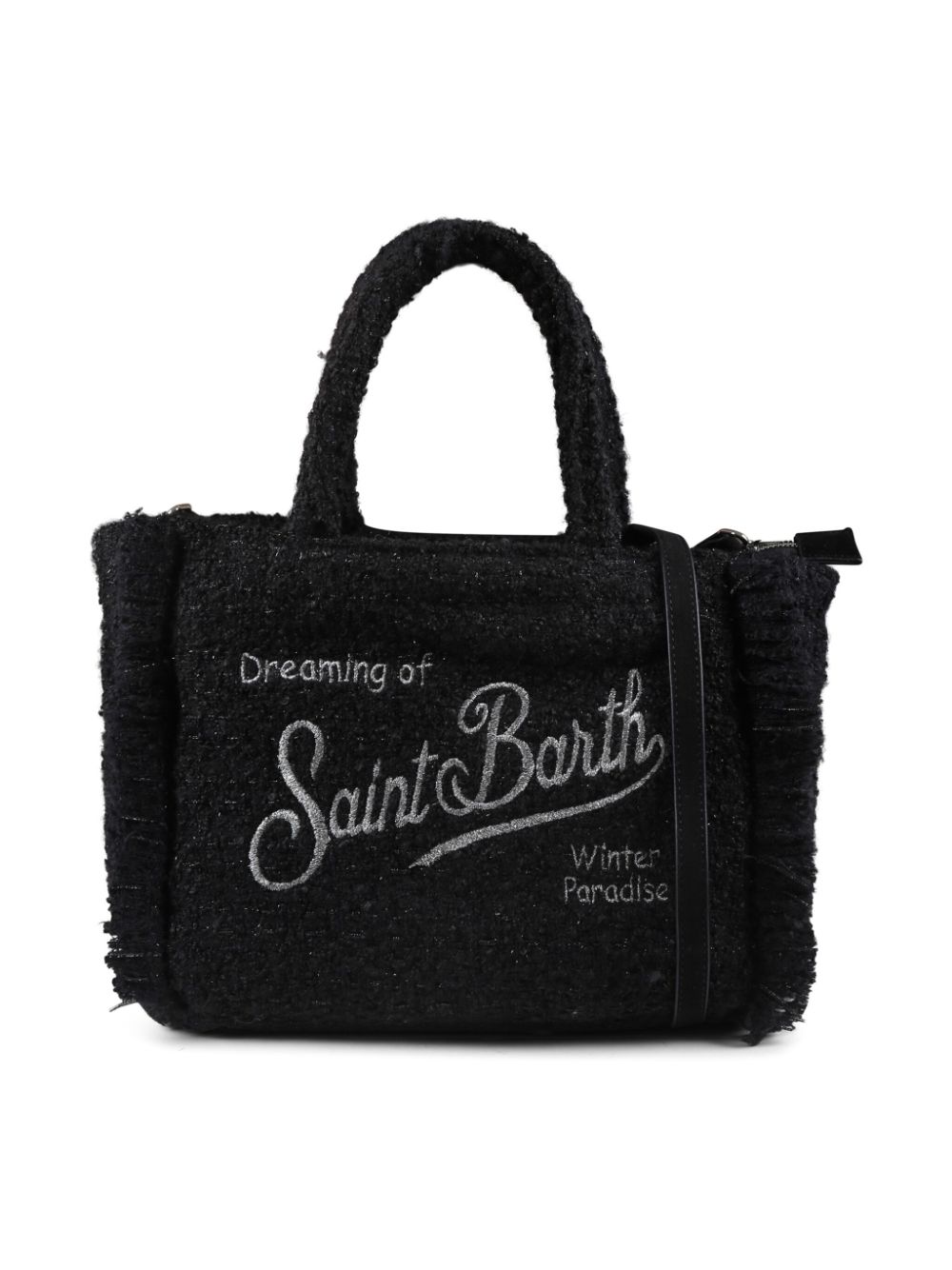 MC2 Saint Barth Kids Colette tweed shoulder bag - Black von MC2 Saint Barth Kids