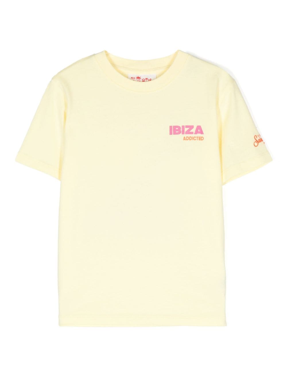 MC2 Saint Barth Kids Ibiza Addicted Postcard T-shirt - Yellow von MC2 Saint Barth Kids