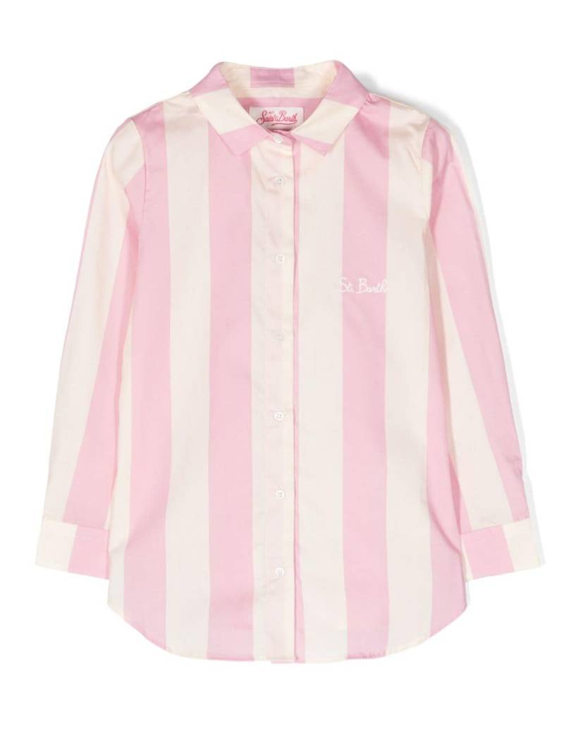 MC2 Saint Barth Kids Mini Brigitte striped cotton shirt - Pink von MC2 Saint Barth Kids