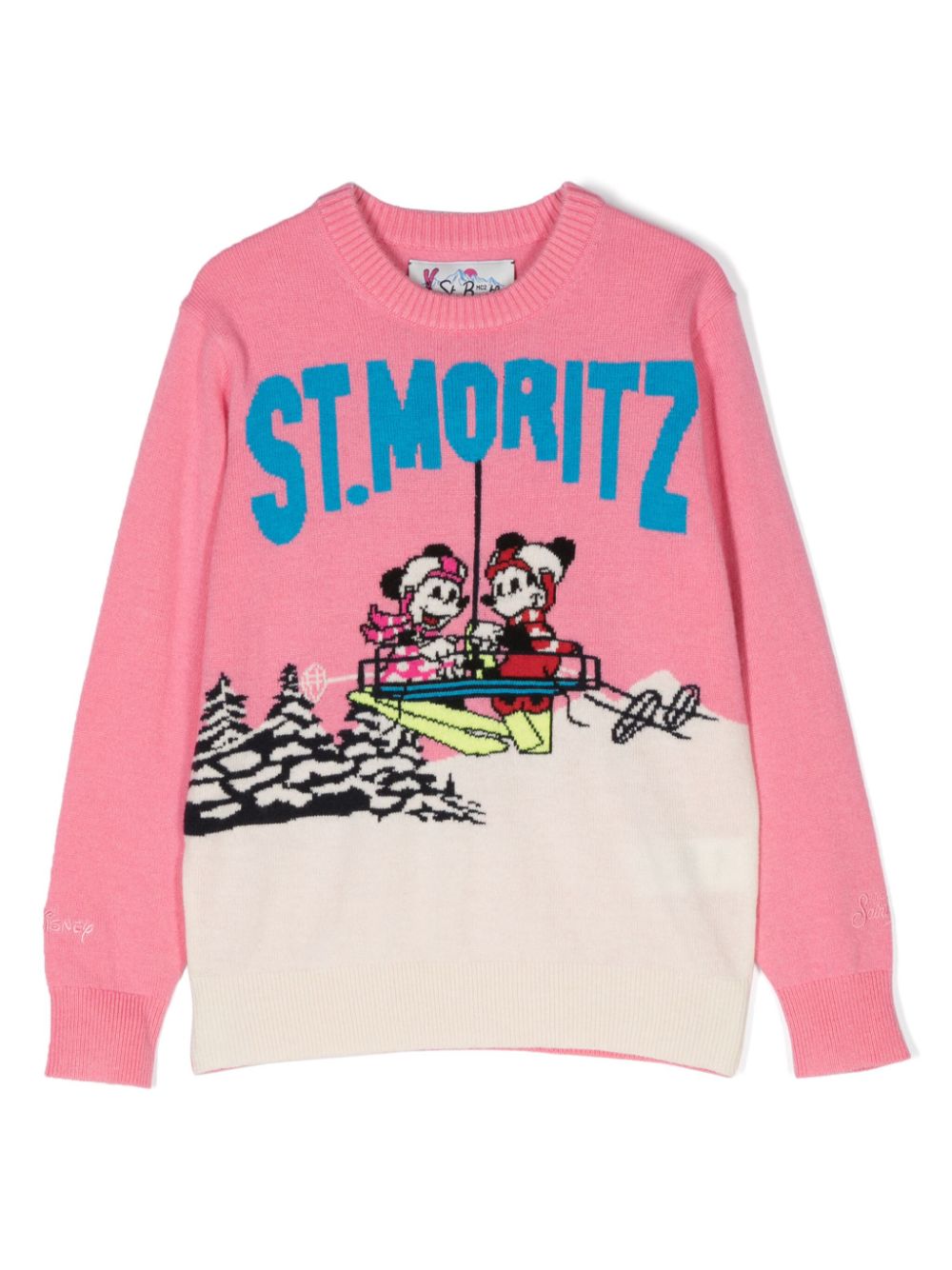 MC2 Saint Barth Kids Minnie & Mickey St Moritz Ski Club crew-neck jumper - Pink von MC2 Saint Barth Kids