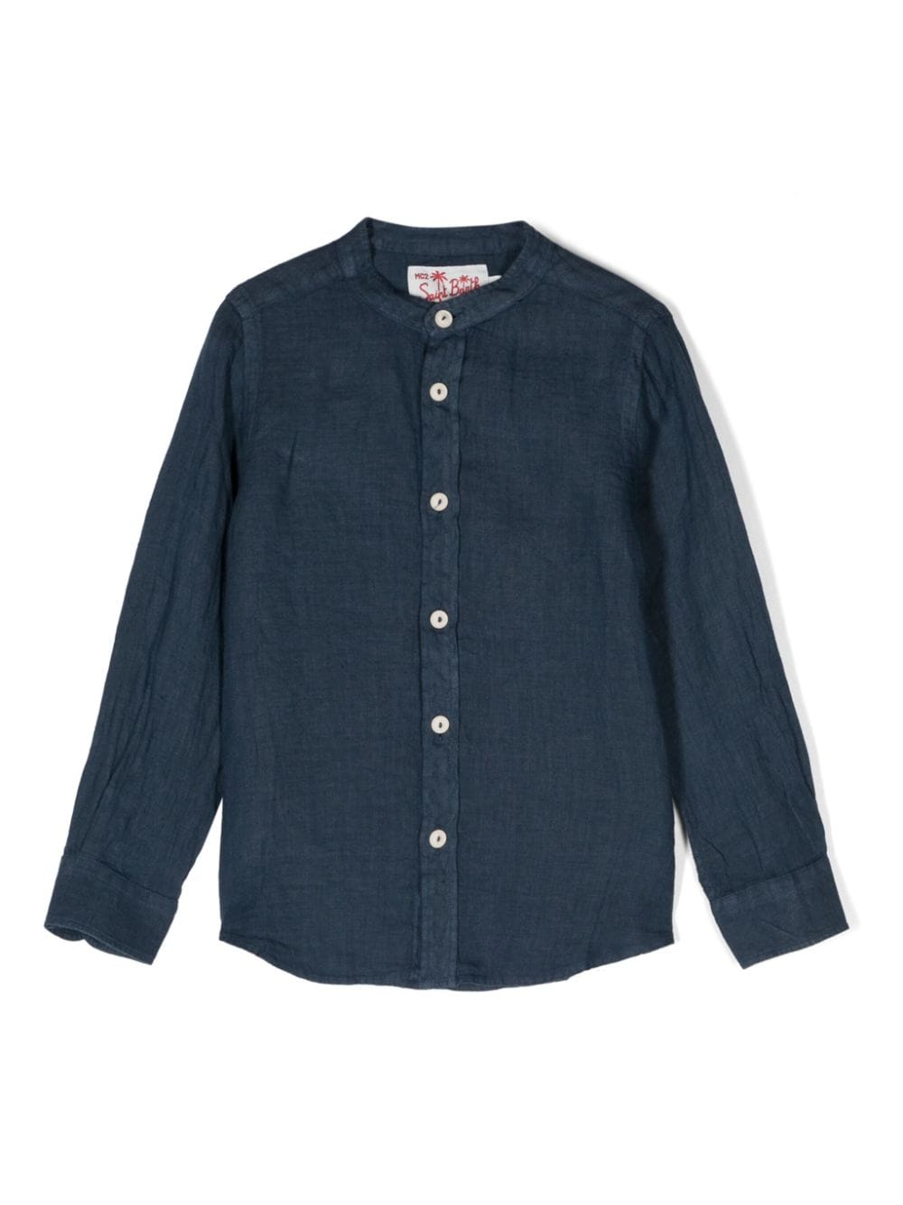 MC2 Saint Barth Kids Pati linen shirt - Blue von MC2 Saint Barth Kids