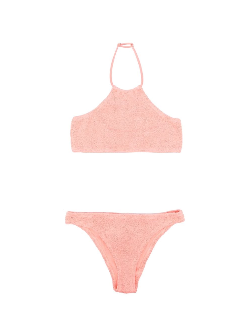 MC2 Saint Barth Kids crinkled halterneck bikini - Orange von MC2 Saint Barth Kids