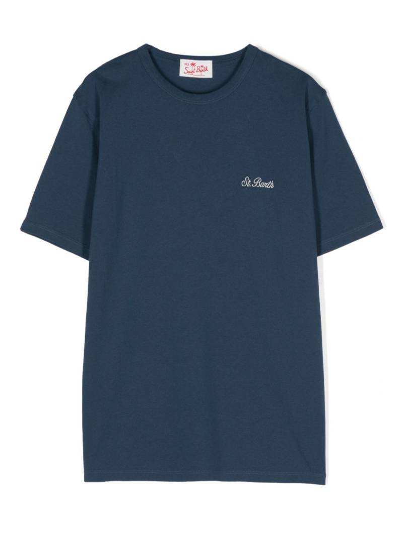 MC2 Saint Barth Kids embroidered-logo cotton T-shirt - Blue von MC2 Saint Barth Kids