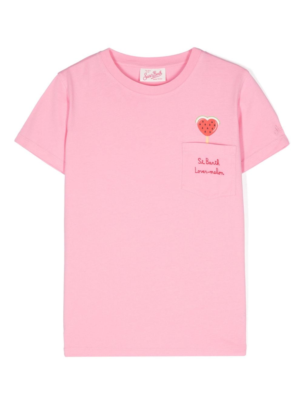 MC2 Saint Barth Kids embroidered-logo cotton T-shirt - Pink von MC2 Saint Barth Kids