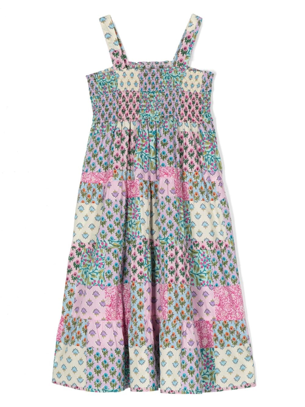 MC2 Saint Barth Kids floral-print cotton dress - Blue von MC2 Saint Barth Kids