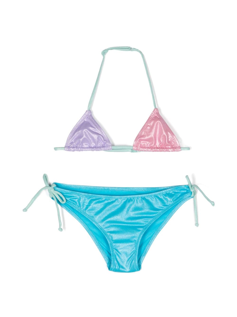 MC2 Saint Barth Kids foiled-finish bikini - Blue von MC2 Saint Barth Kids