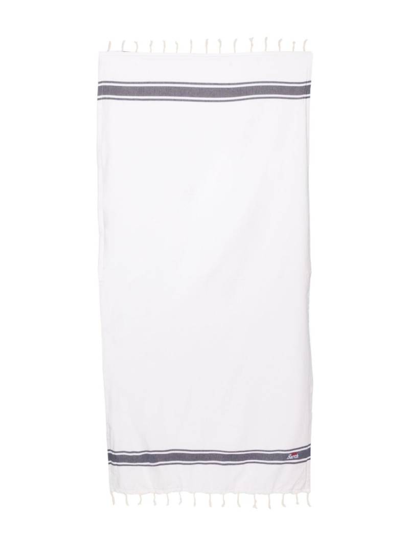 MC2 Saint Barth Kids logo-embroidered cotton beach towel - White von MC2 Saint Barth Kids