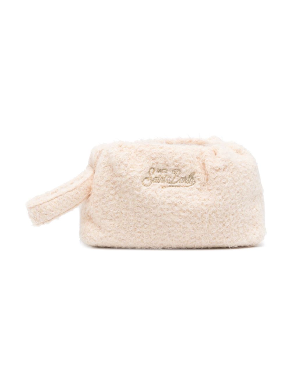 MC2 Saint Barth Kids logo-embroidered faux-fur pouch bag - Neutrals von MC2 Saint Barth Kids