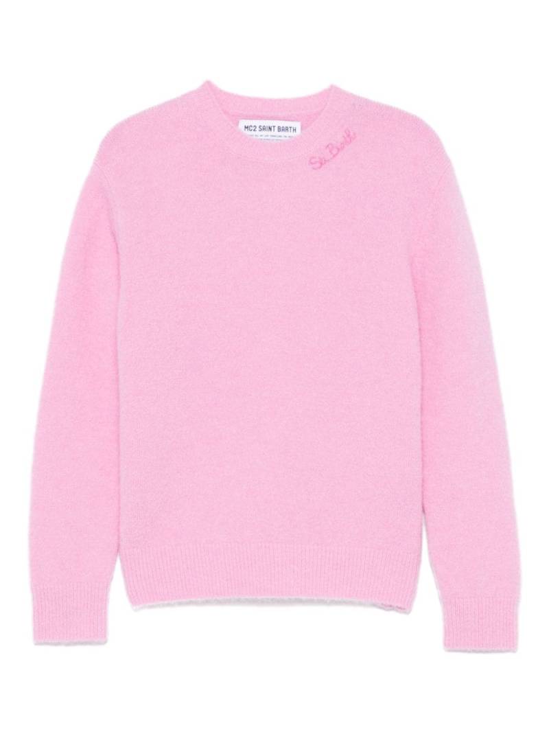 MC2 Saint Barth Kids logo-embroidered sweater - Pink von MC2 Saint Barth Kids