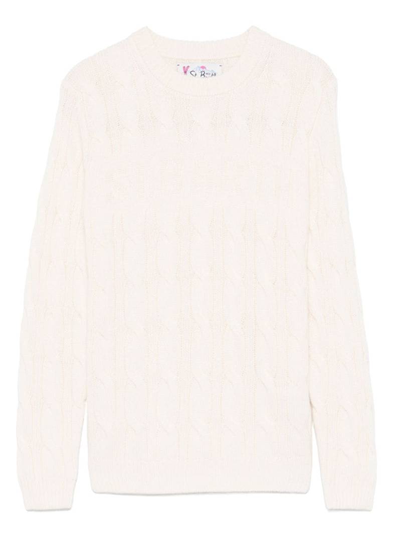 MC2 Saint Barth Kids logo-jacquard sweater - Neutrals von MC2 Saint Barth Kids