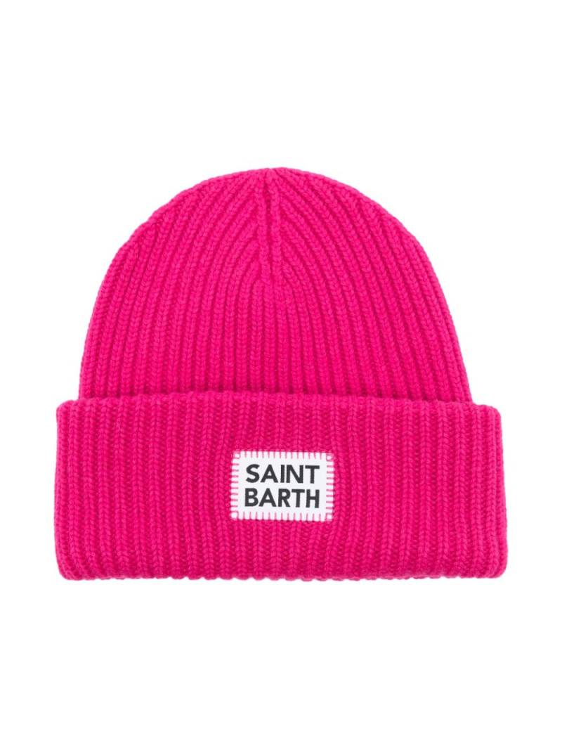 MC2 Saint Barth Kids logo-patch beanie - Pink von MC2 Saint Barth Kids