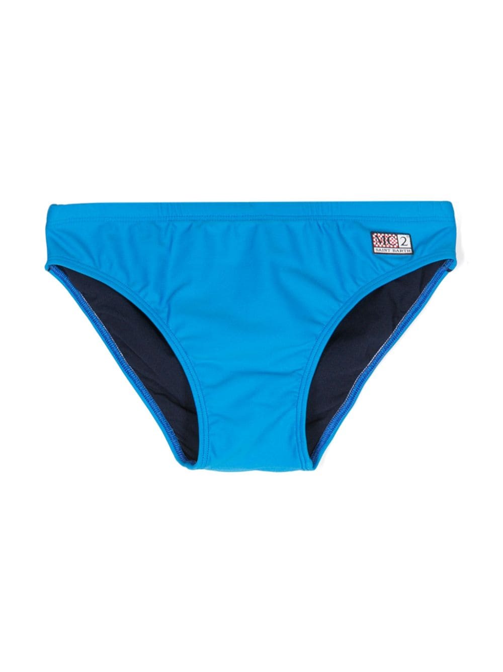 MC2 Saint Barth Kids logo-patch swim trunks - Blue von MC2 Saint Barth Kids