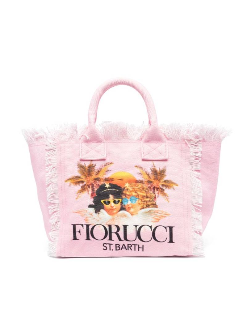 MC2 Saint Barth Kids logo-print canvas beach bag - Pink von MC2 Saint Barth Kids