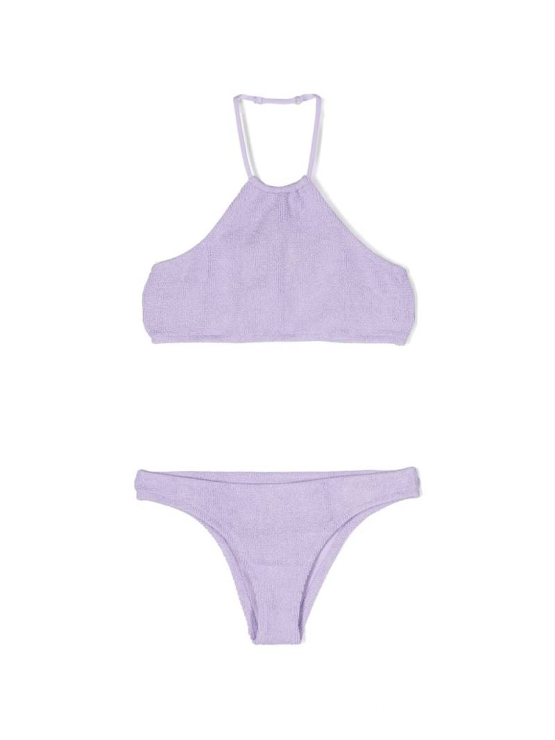 MC2 Saint Barth Kids lurex crinkled bikini - Purple von MC2 Saint Barth Kids