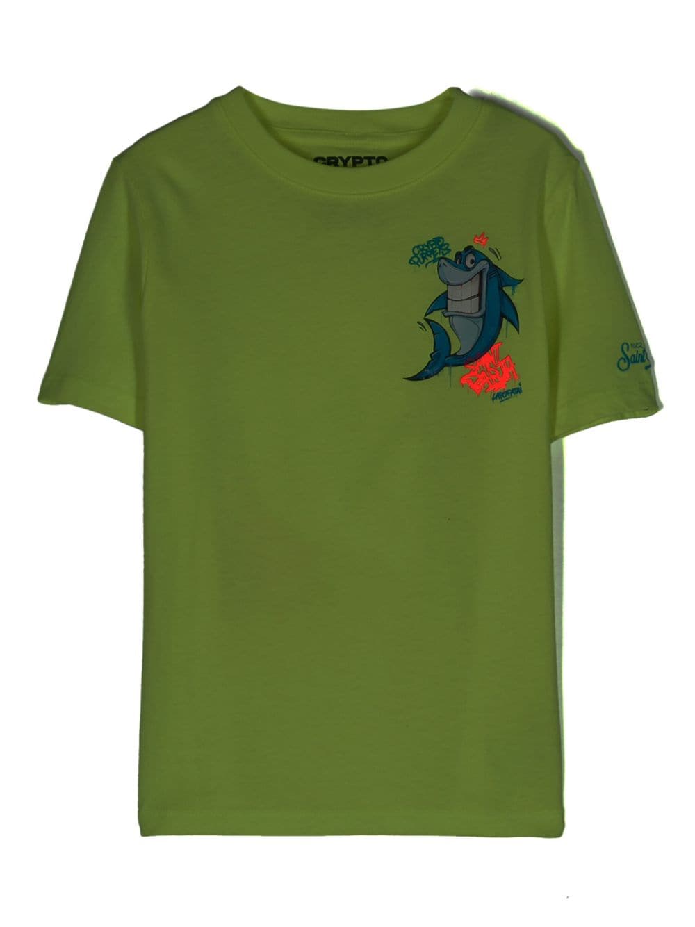 MC2 Saint Barth Kids shark-print cotton T-shirt - Green von MC2 Saint Barth Kids