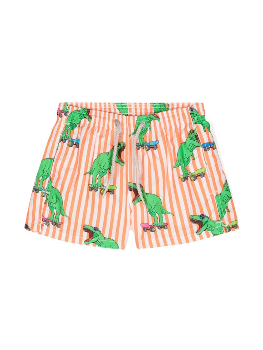 MC2 Saint Barth Kids skater dinosaur-print swim shorts - Orange von MC2 Saint Barth Kids