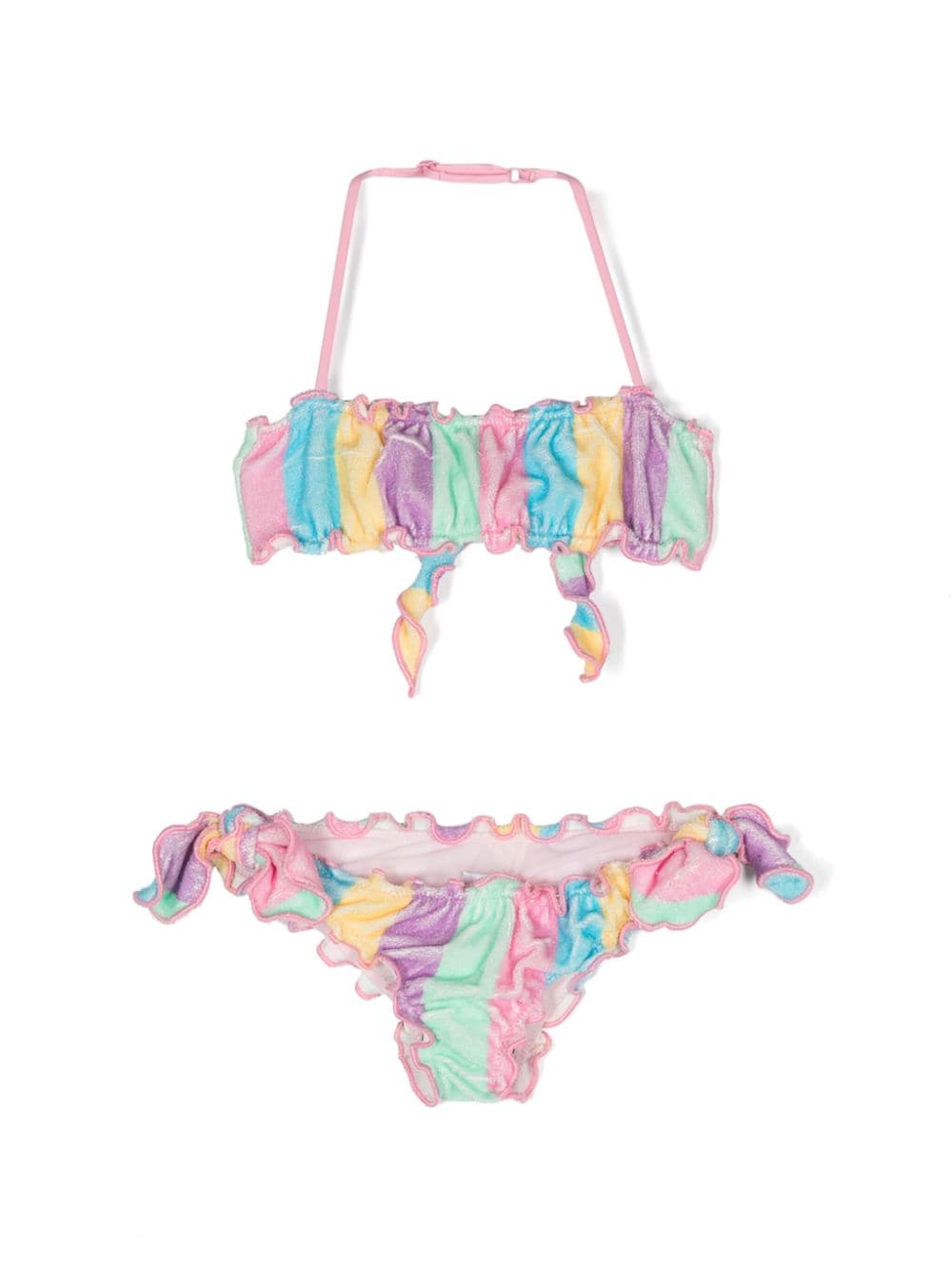 MC2 Saint Barth Kids striped terry-cloth bikini - Pink von MC2 Saint Barth Kids