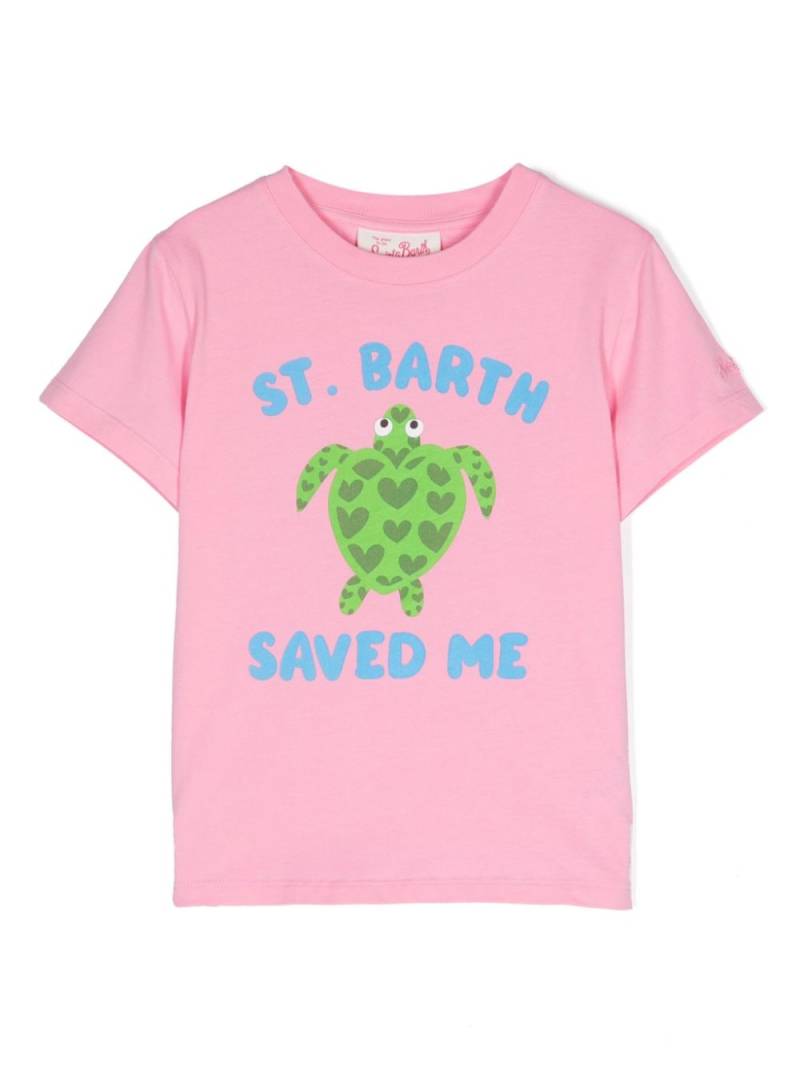 MC2 Saint Barth Kids turtle-print cotton T-shirt - Pink von MC2 Saint Barth Kids