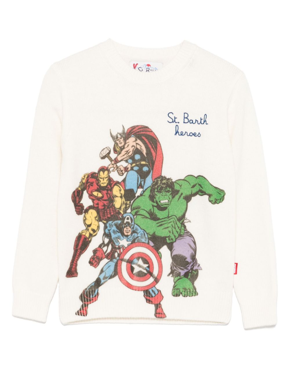 MC2 Saint Barth Kids x Marvel Douglas sweater - White von MC2 Saint Barth Kids