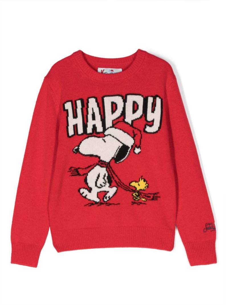 MC2 Saint Barth Kids x Peanuts intarsia-knit jumper - Red von MC2 Saint Barth Kids