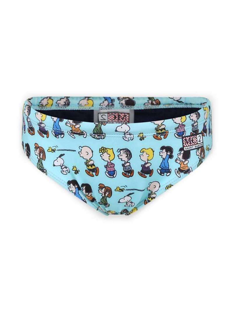 MC2 Saint Barth Kids x Peanuts graphic-print swim trunks - Blue von MC2 Saint Barth Kids