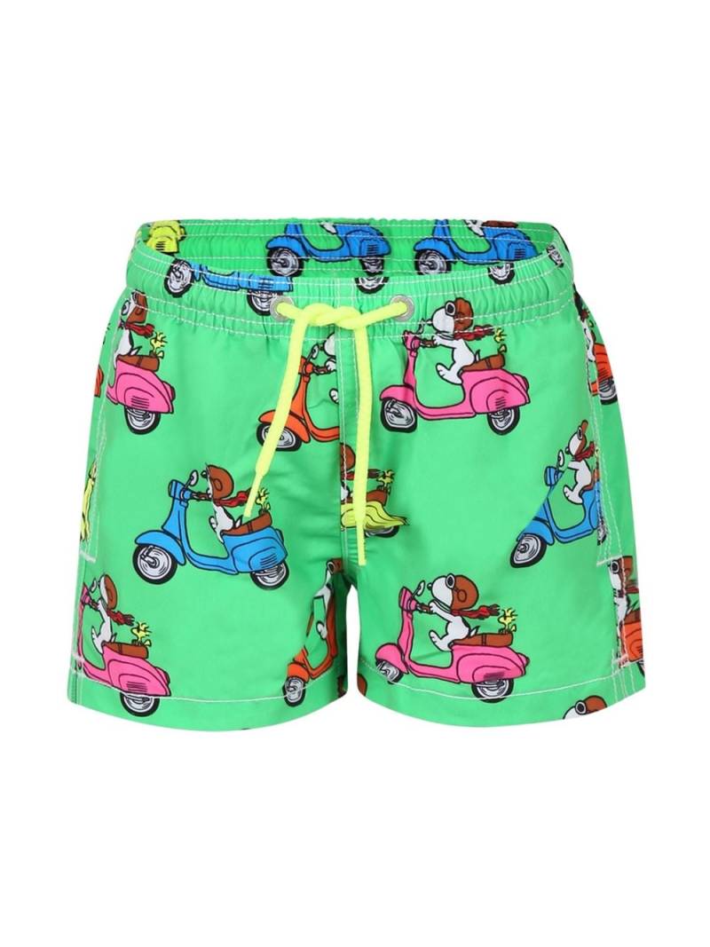 MC2 Saint Barth Kids x Snoopy - Peanuts graphic-print swim shorts - Green von MC2 Saint Barth Kids