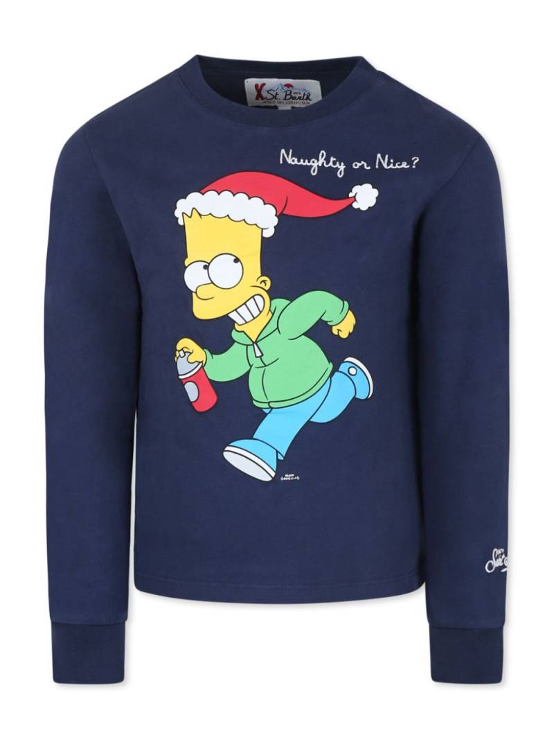 MC2 Saint Barth Kids x The Simpsons printed sweatshirt - Blue von MC2 Saint Barth Kids