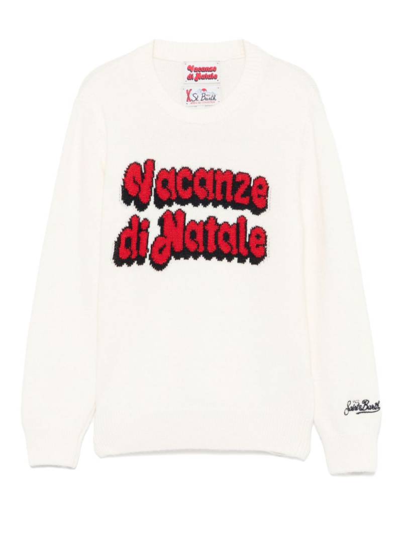 MC2 Saint Barth Kids x Vacanze Di Natale Douglas sweater - White von MC2 Saint Barth Kids