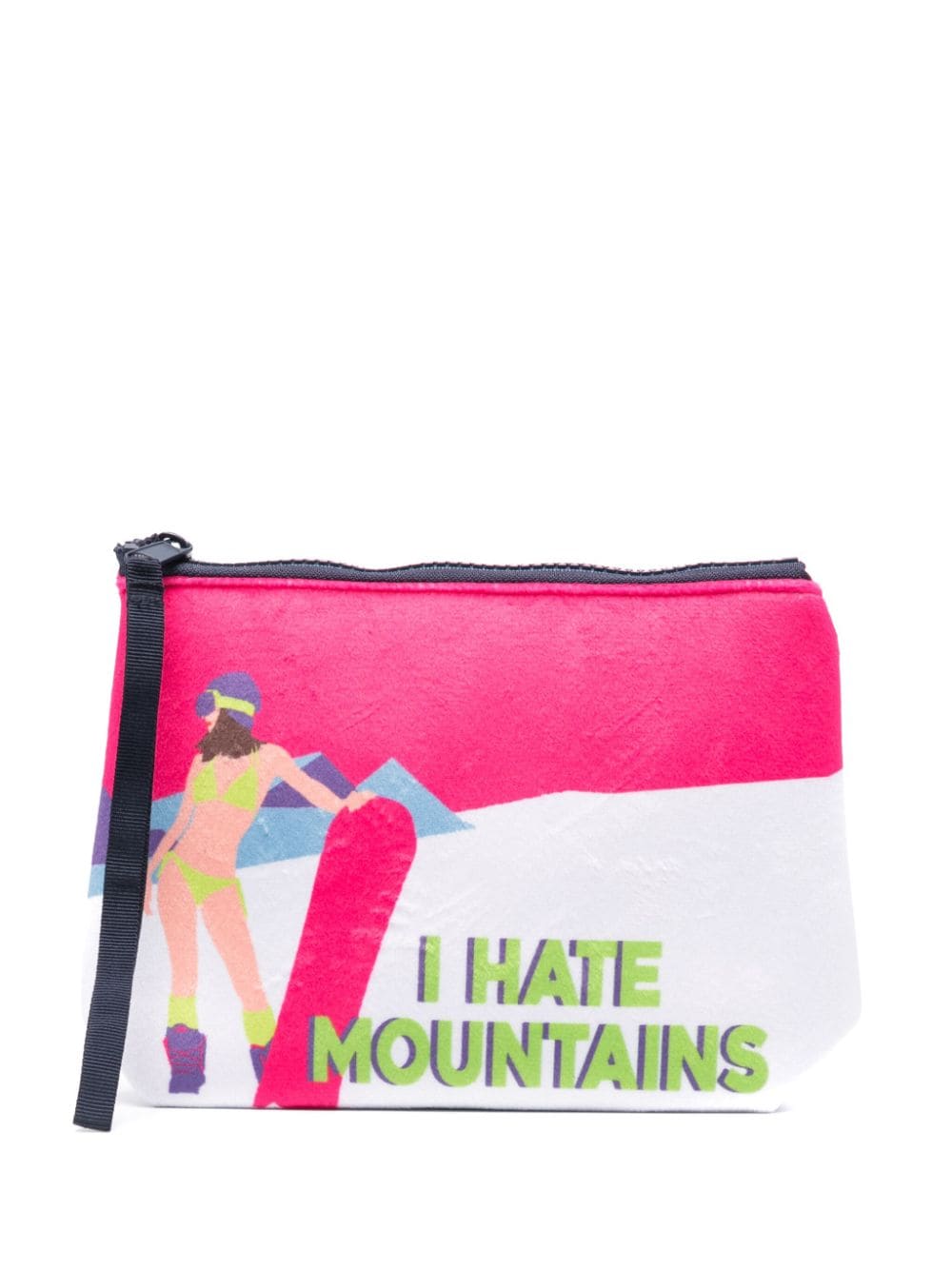 MC2 Saint Barth Aline W-Hate Girl graphic-print pouch bag - White von MC2 Saint Barth