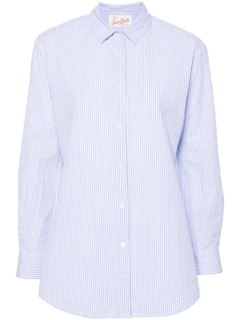 MC2 Saint Barth Brigitte seersucker shirt - Blue von MC2 Saint Barth