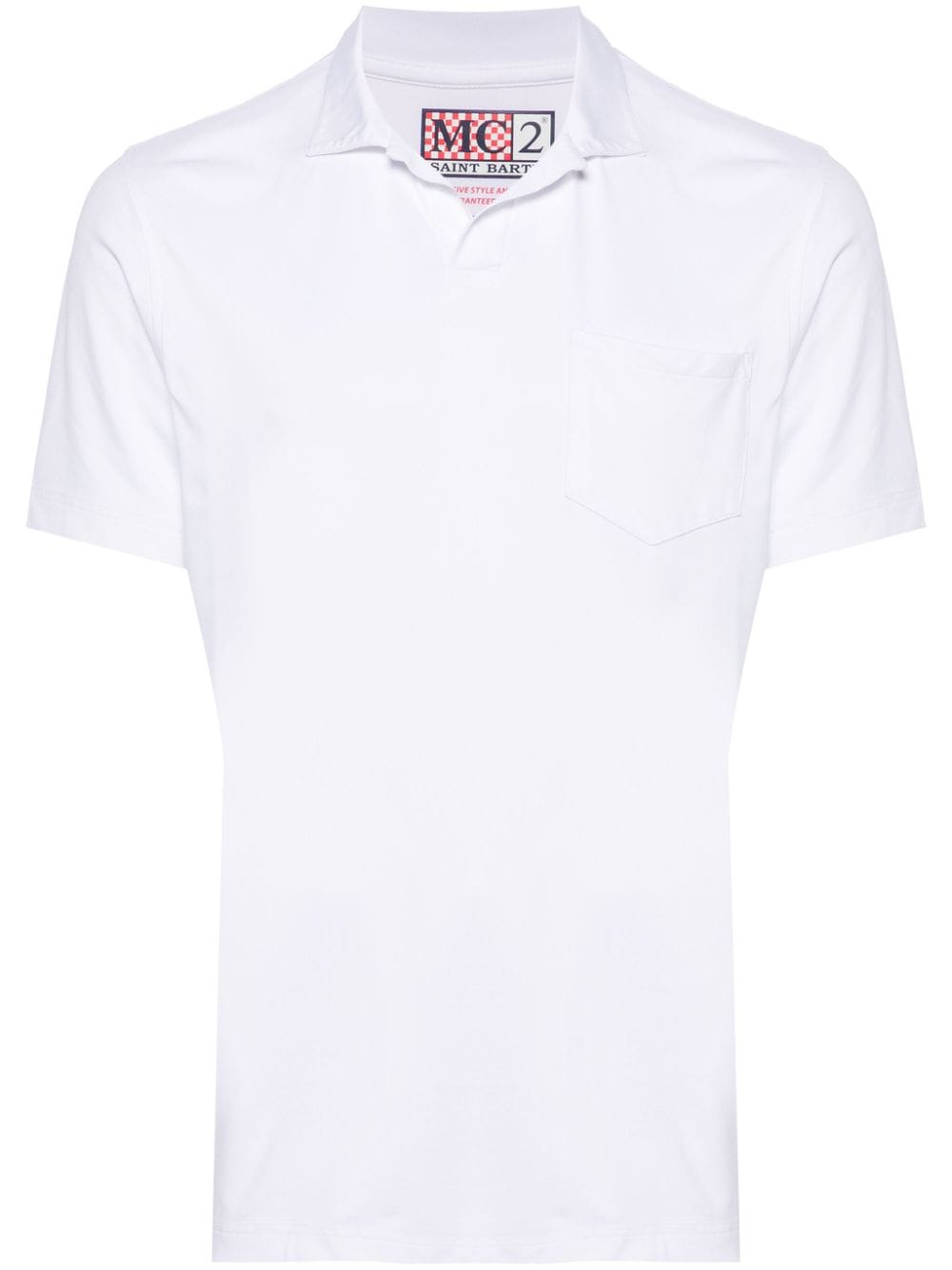 MC2 Saint Barth Camber split-neck polo shirt - White von MC2 Saint Barth