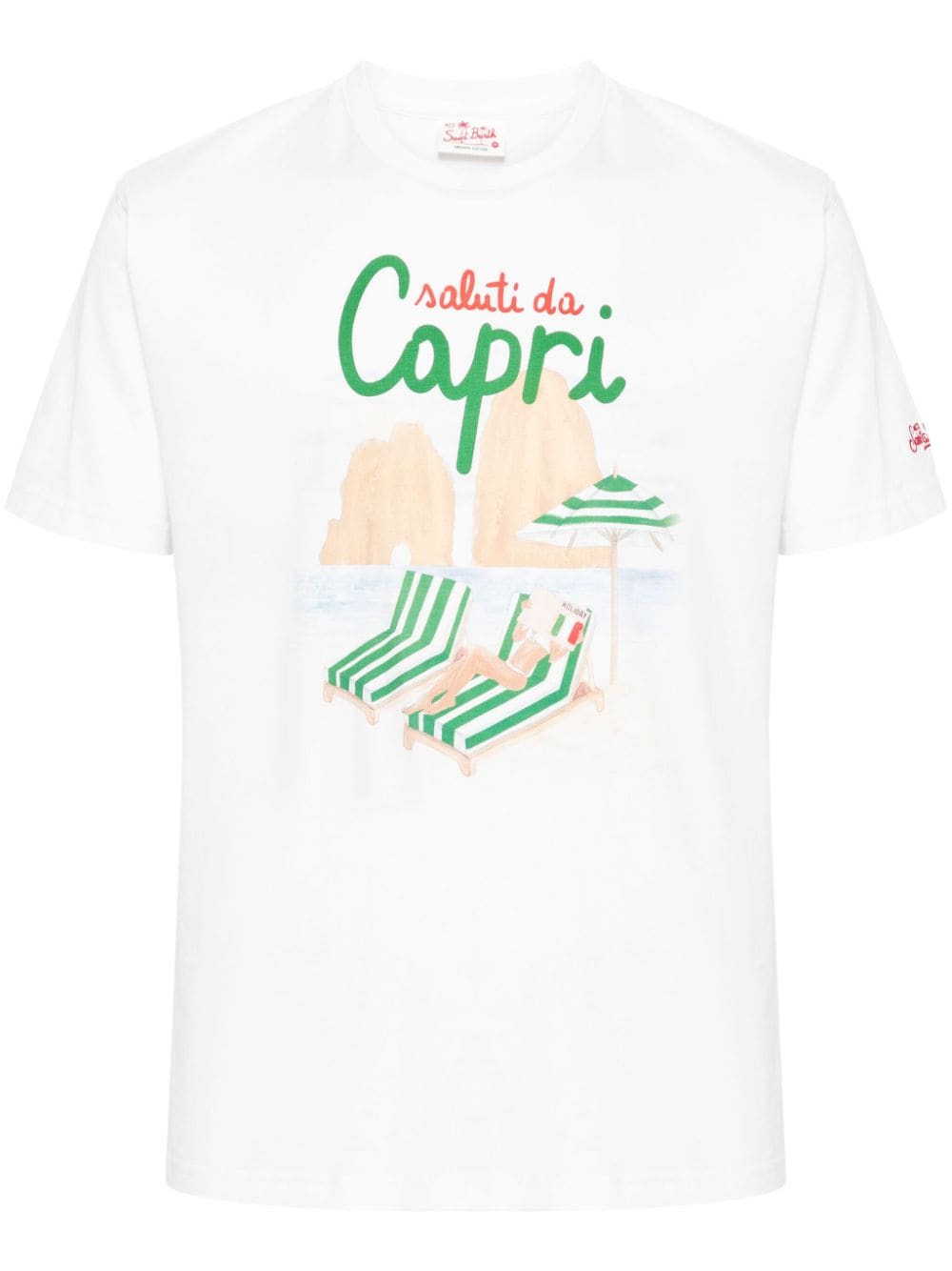 MC2 Saint Barth Capri Holiday cotton T-shirt - White von MC2 Saint Barth