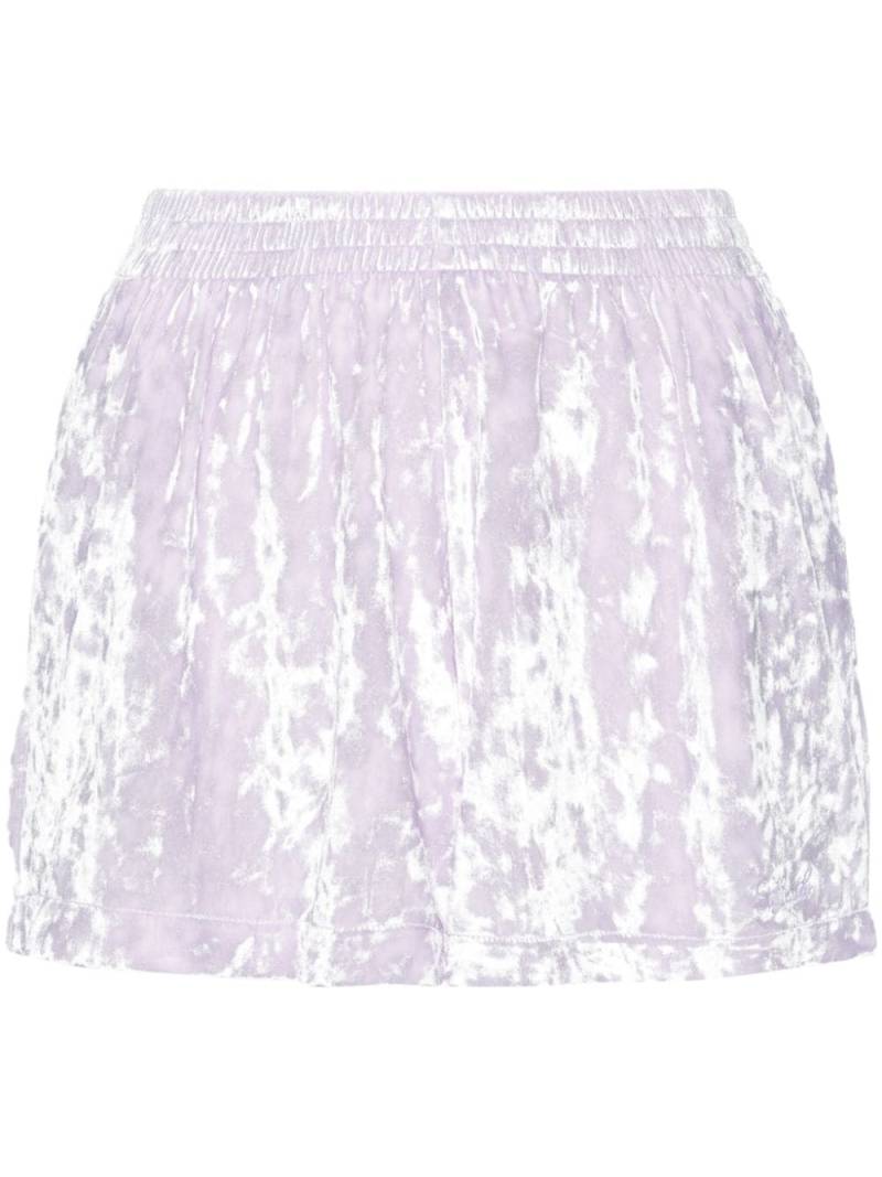 MC2 Saint Barth Cate crushed velvet shorts - Purple von MC2 Saint Barth