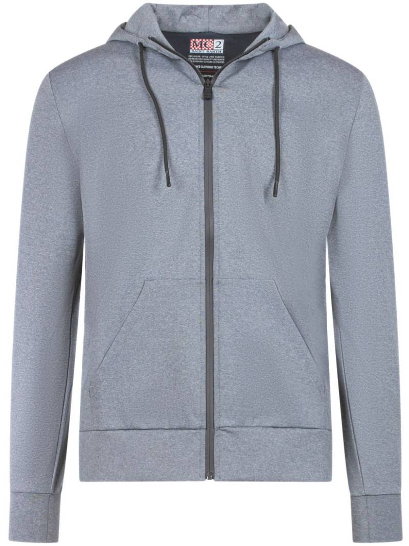 MC2 Saint Barth Drawstring hooded zip sweatshirt - Grey von MC2 Saint Barth