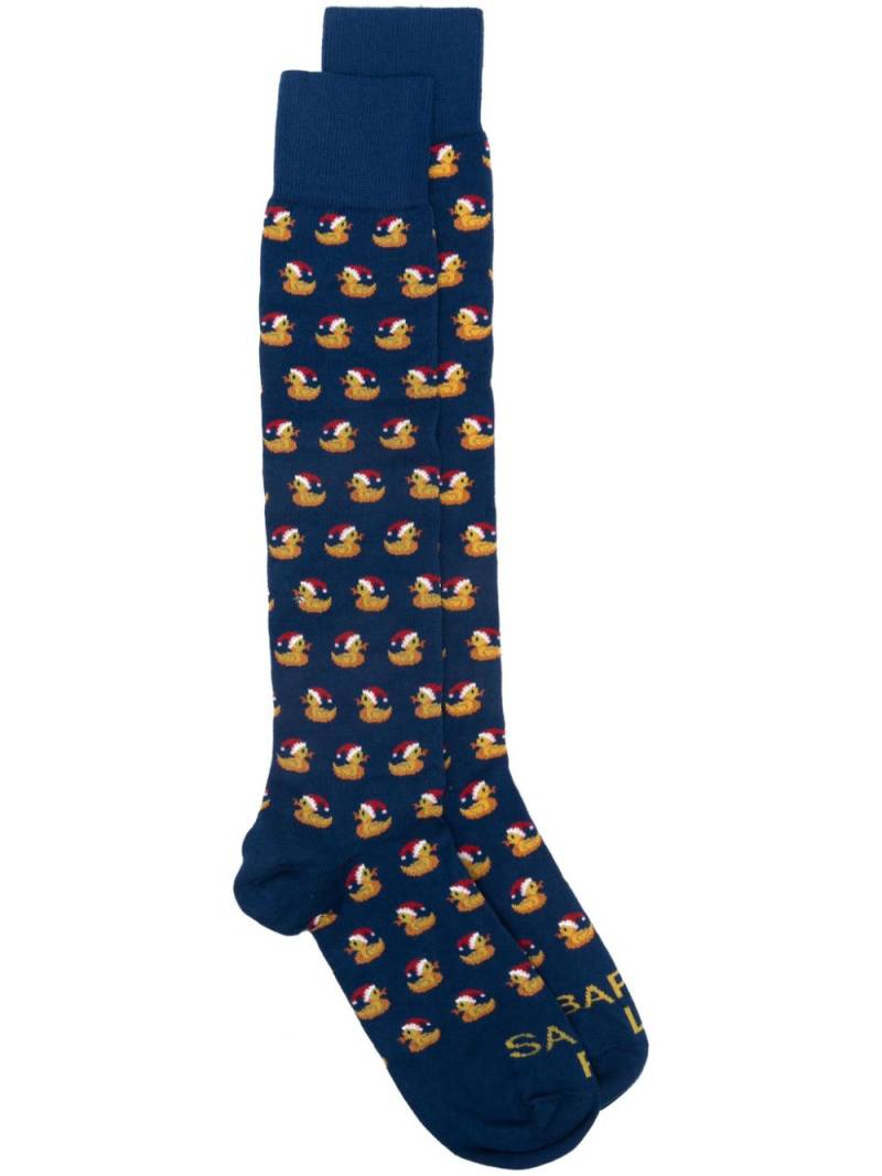 MC2 Saint Barth Ducky Santa Claus socks - Blue von MC2 Saint Barth