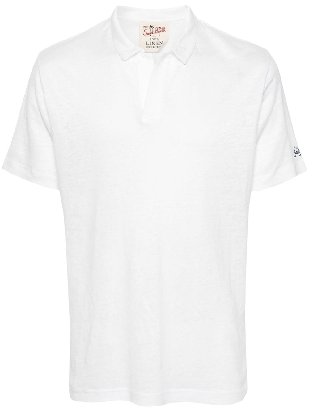 MC2 Saint Barth Fraser linen polo shirt - White von MC2 Saint Barth