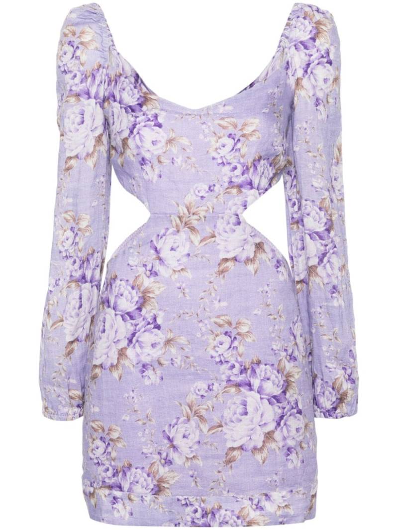 MC2 Saint Barth Jara linen minidress - Purple von MC2 Saint Barth