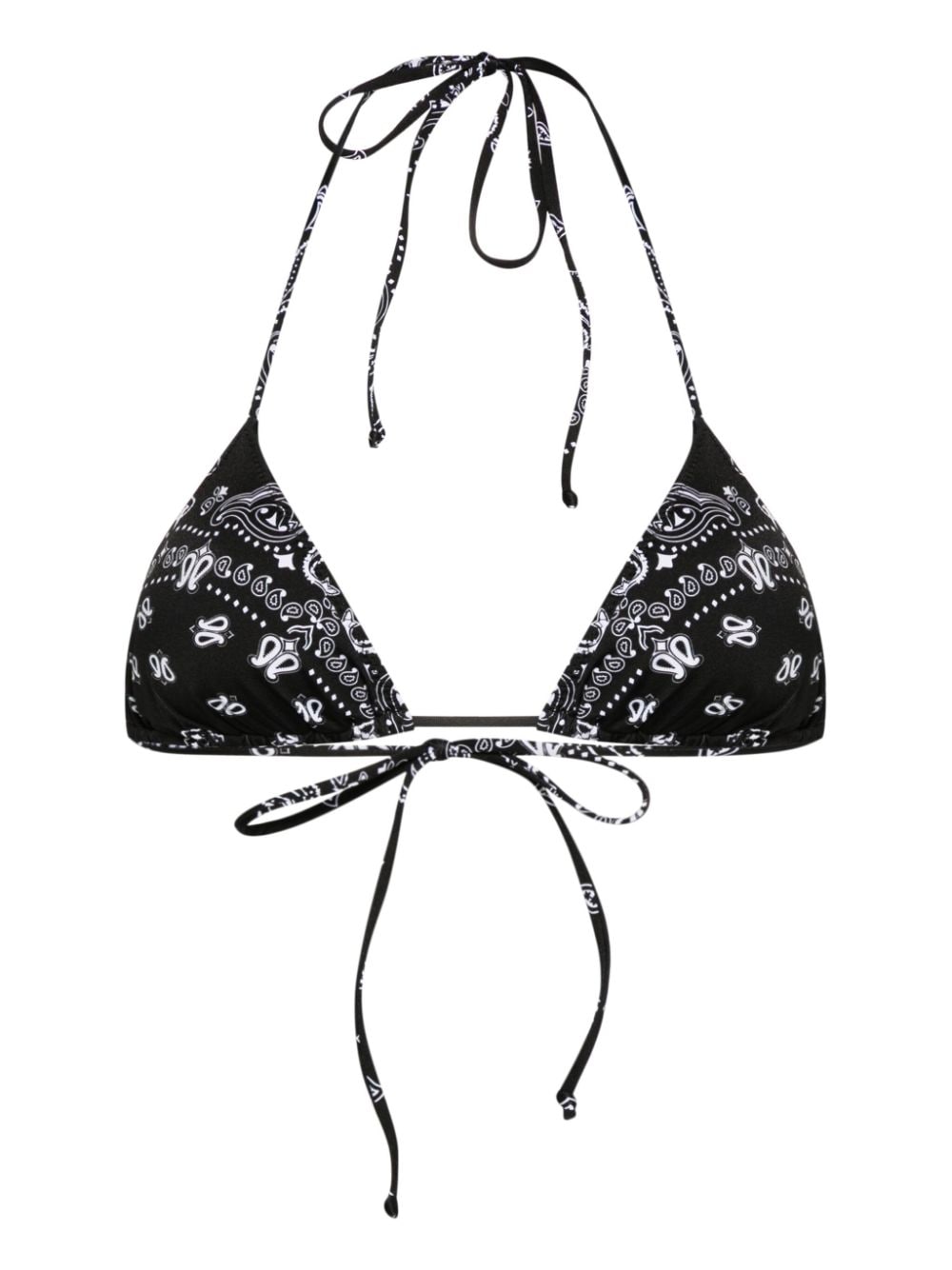 MC2 Saint Barth Leah bandana-print bikini top - Black von MC2 Saint Barth